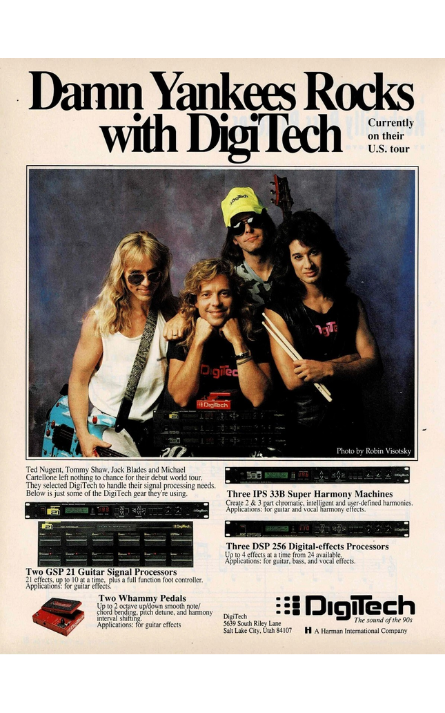 DAMN YANKEES - DigiTech - 1991 Print Advertisement