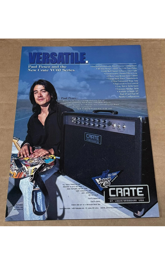 PAUL PESCO - CRATE AMPS - 1999 Print Advertisement