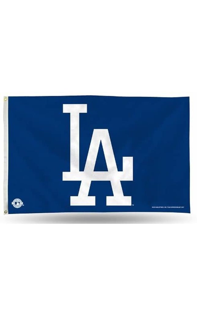 Los Angeles Dodgers Premium 3x5 Feet Flag Banner, Logo Design, Metal Grommets, Outdoor Use, Single Sided