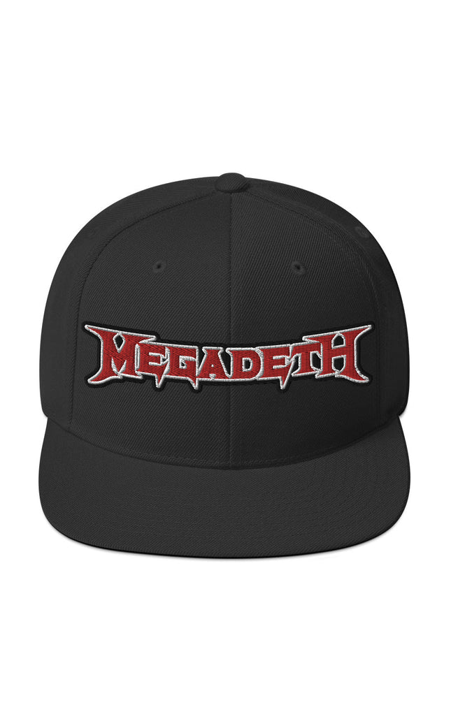 MerchMoment MegaDeth Classic Logo Embroidered Snapback Hat [Apparel]