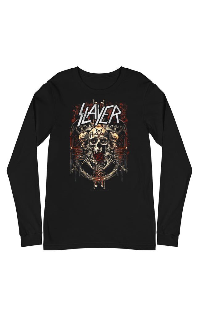 MerchMoment Slayer - Triple Skull Long Sleeve T-Shirt [Apparel]