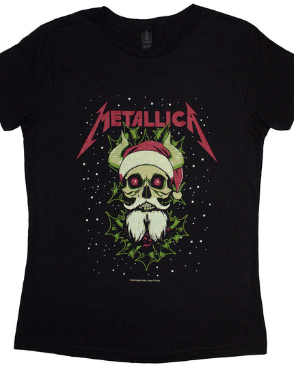 Metallica Santa Horns [T-Shirt] Womens