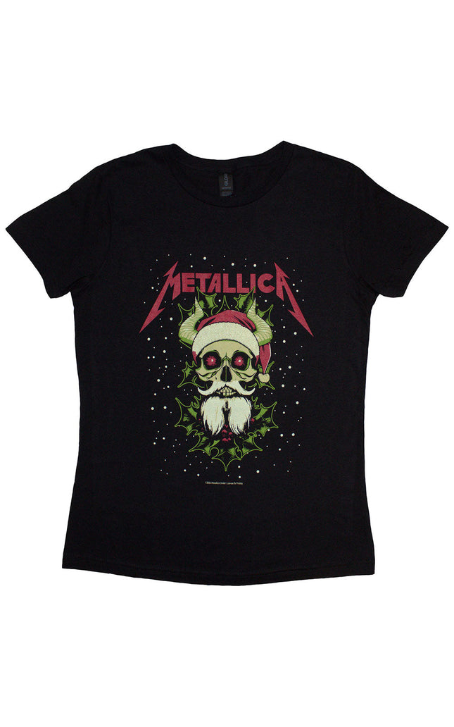 Metallica Santa Horns [T-Shirt] Womens