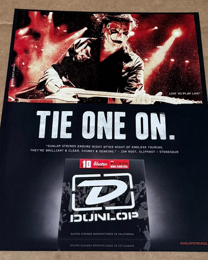 JIM ROOT of Slipknot - Dunlop - 2008 Print Advertisement