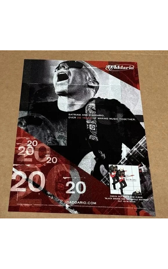 D'Addario Strings - JOE SATRIANI - 2010 Print Advertisement