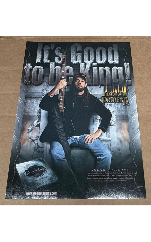 Dean Markley Strings - Rex Brown of Pantera - 2002 Print Advertisement