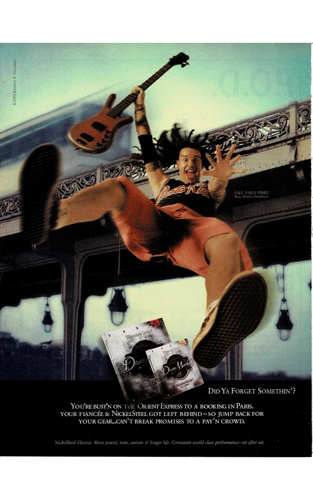 Dean Markley Strings - Paul Pablo Perry - 2001 Print Advertisement