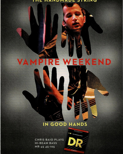 CHRIS BAIO of VAMPIRE WEEKEND - DR Strings - 2010 Print Advertisement