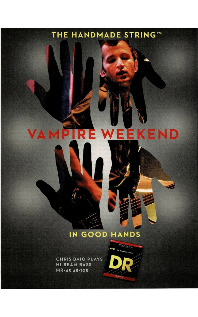 CHRIS BAIO of VAMPIRE WEEKEND - DR Strings - 2010 Print Advertisement