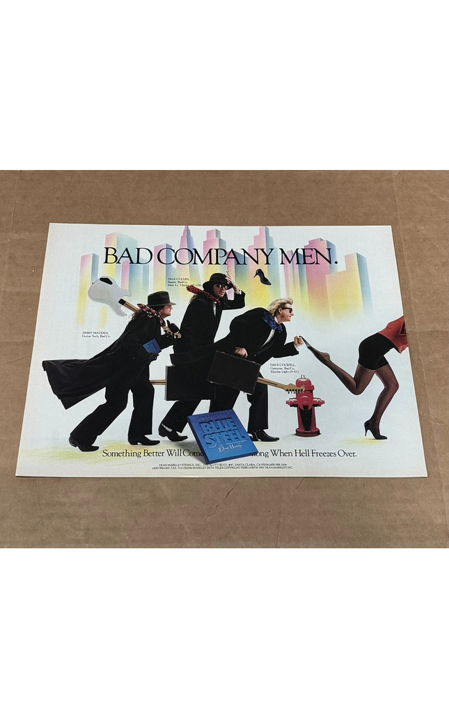 Bad Company - Madden / Cullen / Colwell - Dean Markley Strings - 1992 Print Ad