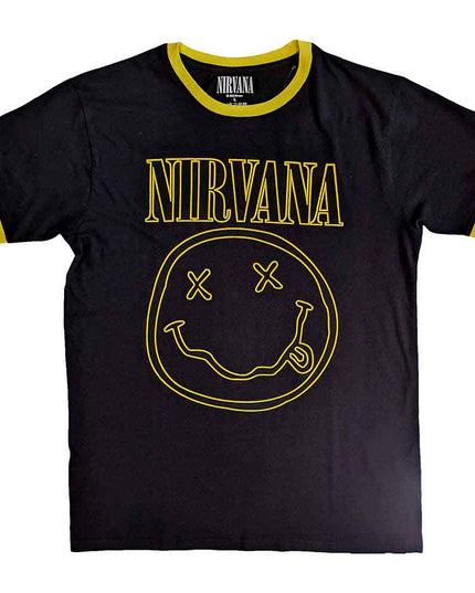 Nirvana Outline Happy Face [T-Shirt]