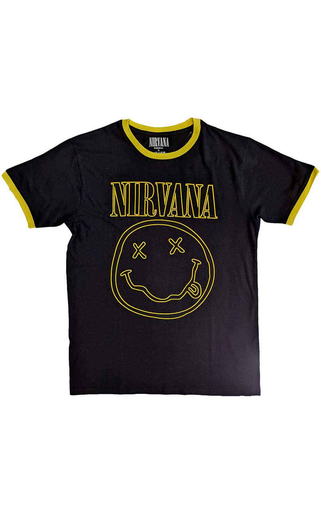 Nirvana Outline Happy Face [T-Shirt]
