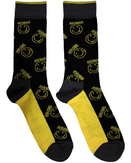 Nirvana Smiley & Logo Stripes [Socks]