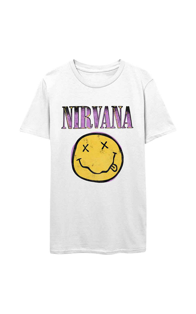 Nirvana Xerox Happy Face Pink [T-Shirt]