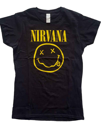 Nirvana Yellow Happy Face [T-Shirt] Womens