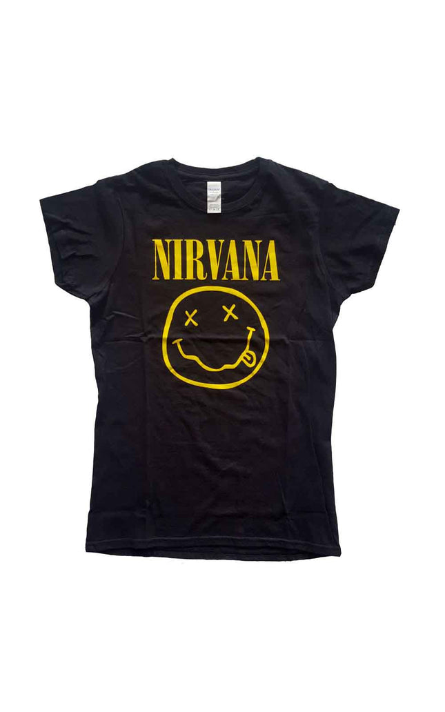 Nirvana Yellow Happy Face [T-Shirt] Womens