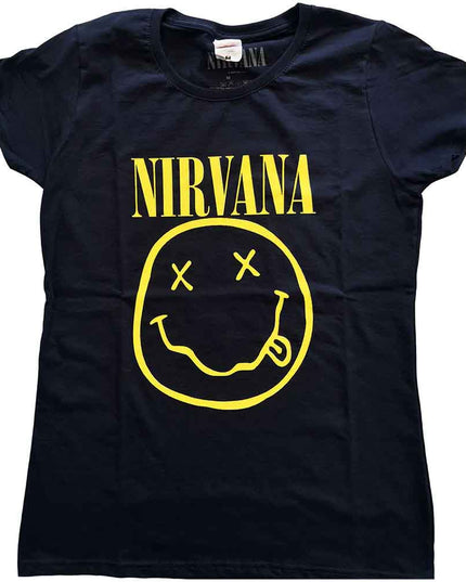 Nirvana Yellow Happy Face [T-Shirt] Womens