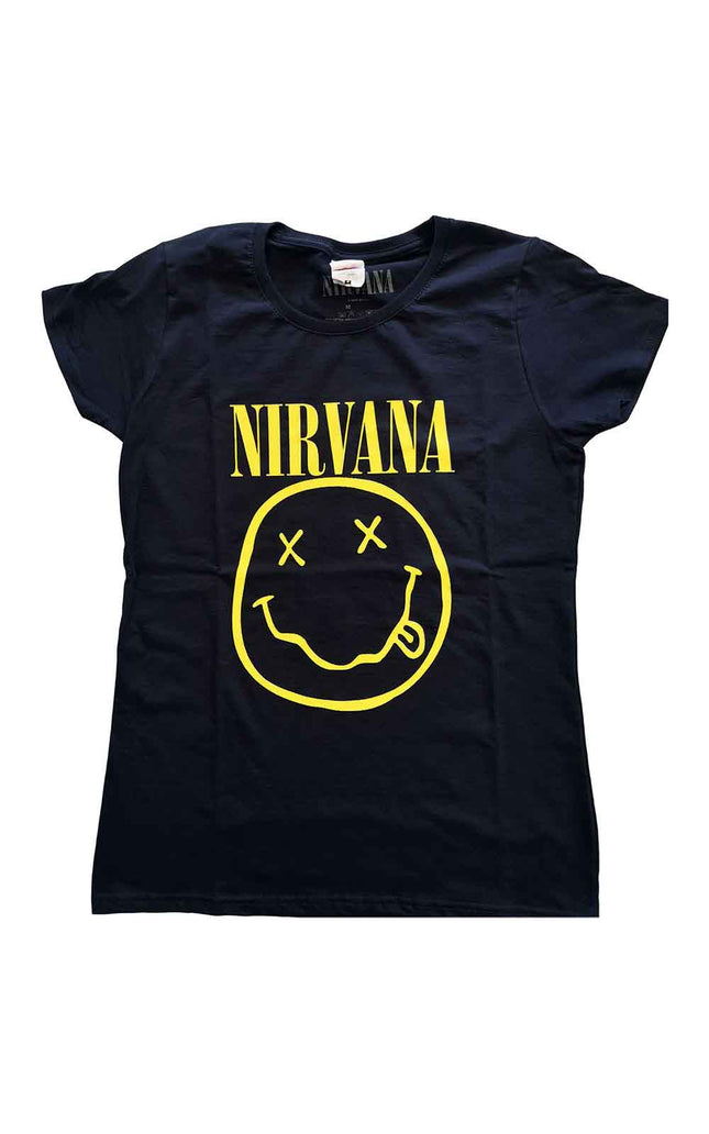Nirvana Yellow Happy Face [T-Shirt] Womens