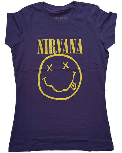 Nirvana Yellow Happy Face [T-Shirt] Womens