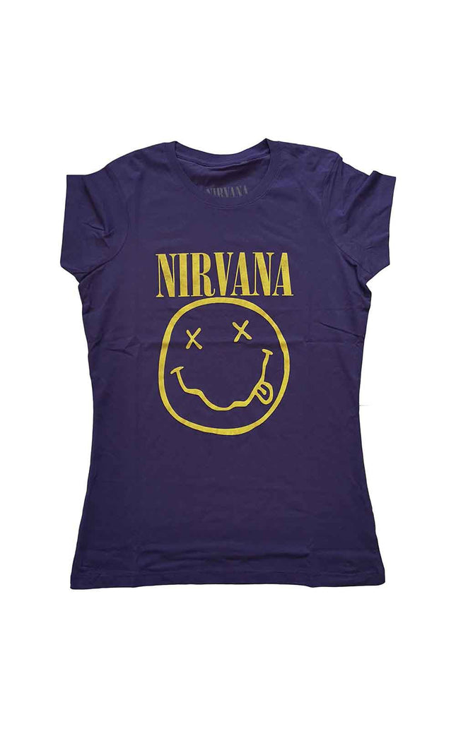 Nirvana Yellow Happy Face [T-Shirt] Womens