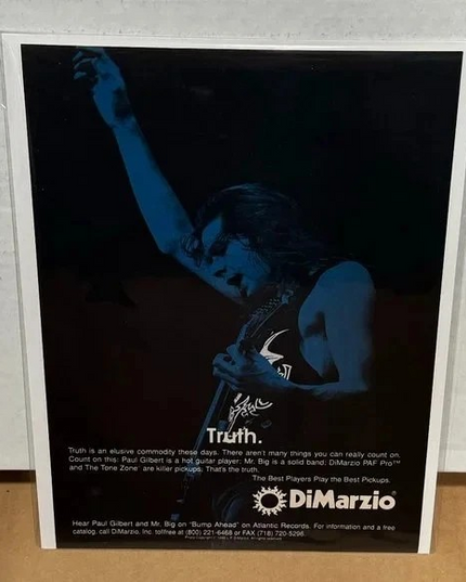 DiMarzio Pickups - Paul Gilbert - 1993 Print Advertisement