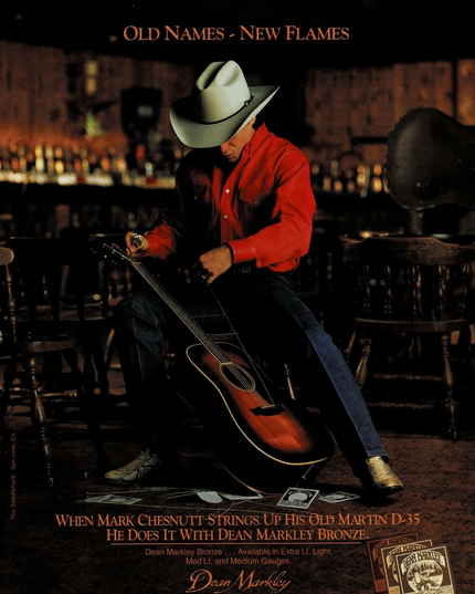 Dean Markley Strings - Mark Chesnutt - 1993 Print Advertisement