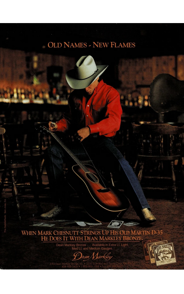 Dean Markley Strings - Mark Chesnutt - 1993 Print Advertisement