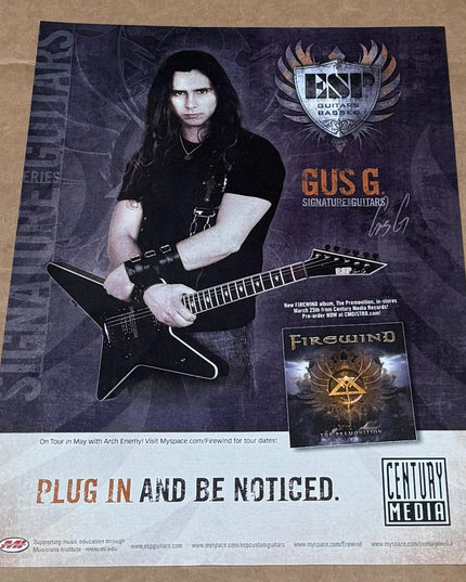 GUS G of FIREWIND - ESP GUITARS - 2008 Print Advertisement