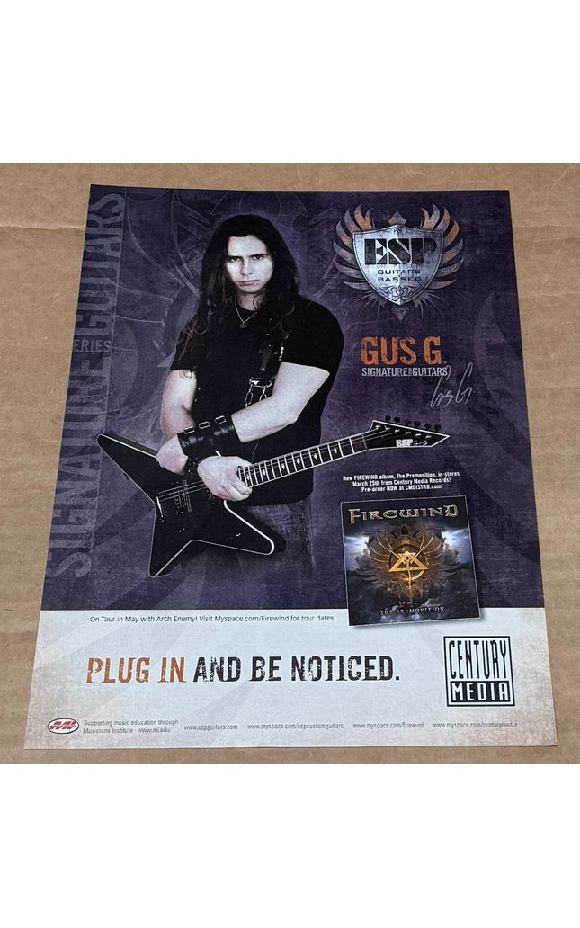 GUS G of FIREWIND - ESP GUITARS - 2008 Print Advertisement