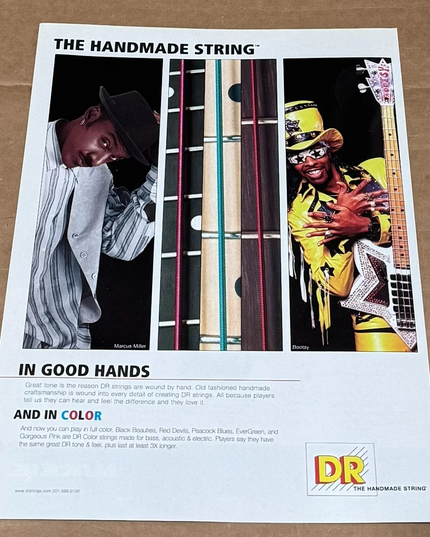 MARCUS MILLER & BOOTSY COLLINS - DR Strings - 2006 Print Advertisement