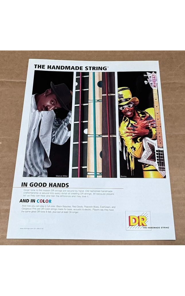 MARCUS MILLER & BOOTSY COLLINS - DR Strings - 2006 Print Advertisement