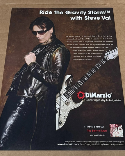 STEVE VAI - DiMarzio Pickups - 2012 Print Advertisement