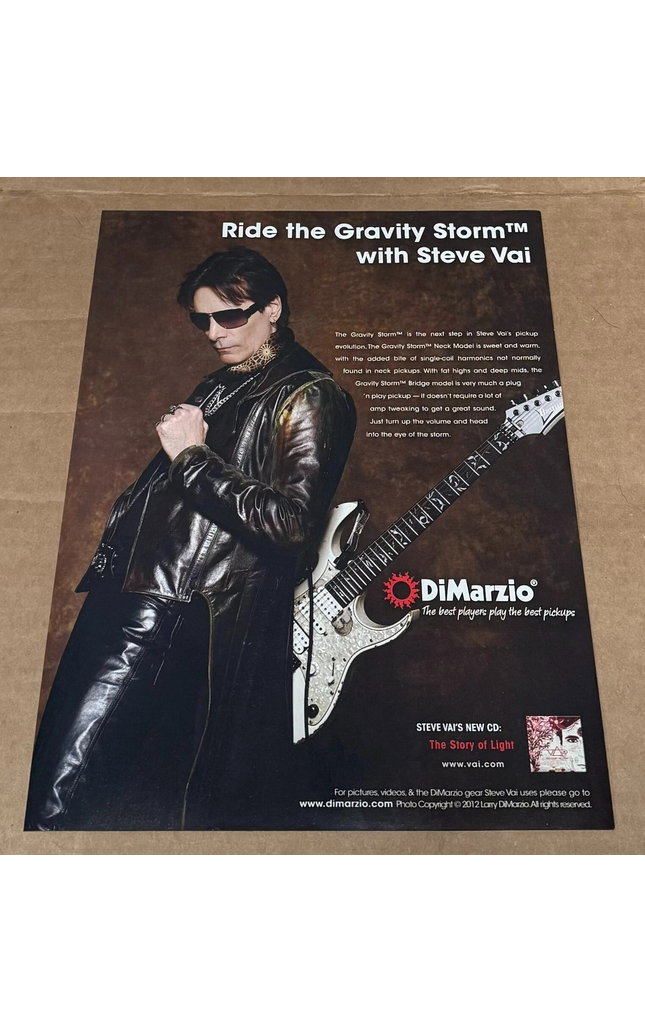 STEVE VAI - DiMarzio Pickups - 2012 Print Advertisement