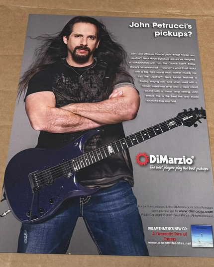 JOHN PETRUCCI of DREAM THEATER - DiMarzio Pickups - 2012 Print Advertisement