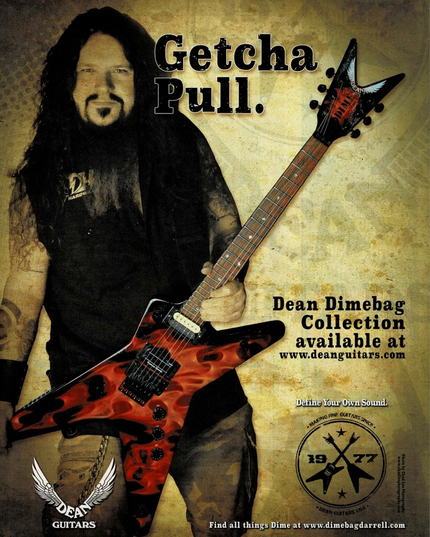DIMEBAG DARRELL - DEAN GUITARS - GETCHA PULL - 2006 Print Ad