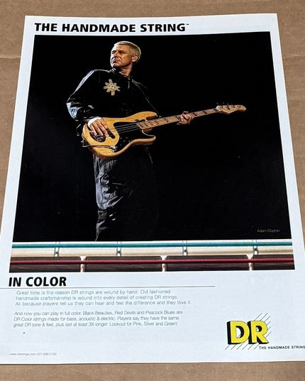 ADAM CLAYTON of U2 - DR Strings - 2006 Print Advertisement