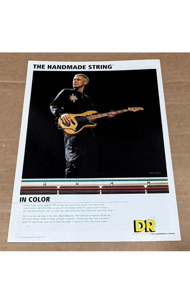 ADAM CLAYTON of U2 - DR Strings - 2006 Print Advertisement