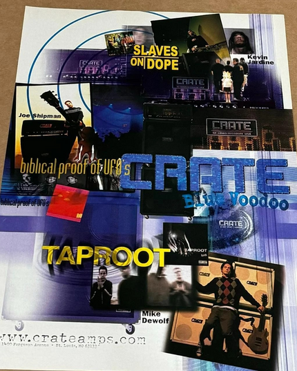 CRATE AMPS - SLAVES ON DOPE / TAPROOT - 2001 Print Ad