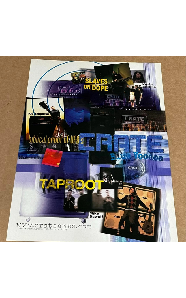 CRATE AMPS - SLAVES ON DOPE / TAPROOT - 2001 Print Ad