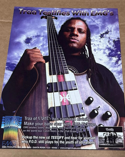 TRAA DANIELS - EMG PICKUPS - 2006 Print Advertisement