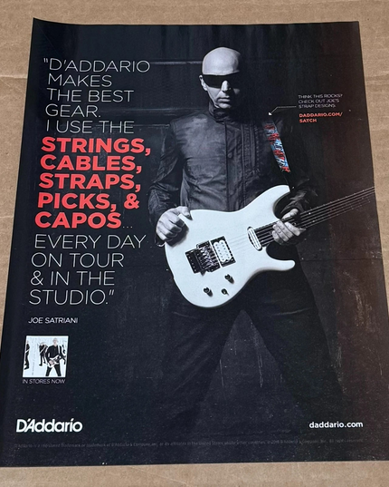 D'Addario Strings - JOE SATRIANI - 2018 Print Advertisement
