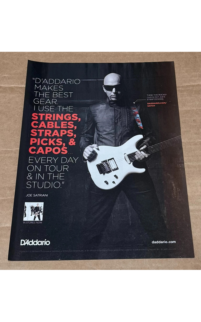 D'Addario Strings - JOE SATRIANI - 2018 Print Advertisement