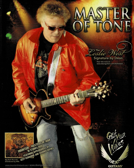 LESLIE WEST of MOUNTAIN - DEAN GUITARS - 2007 Print Ad