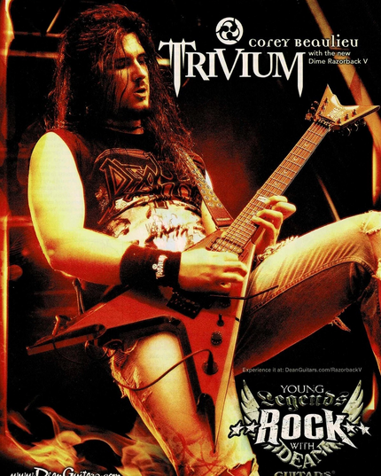 COREY BEAULIEU of TRIVIUM - DEAN GUITARS - 2006 Print Ad