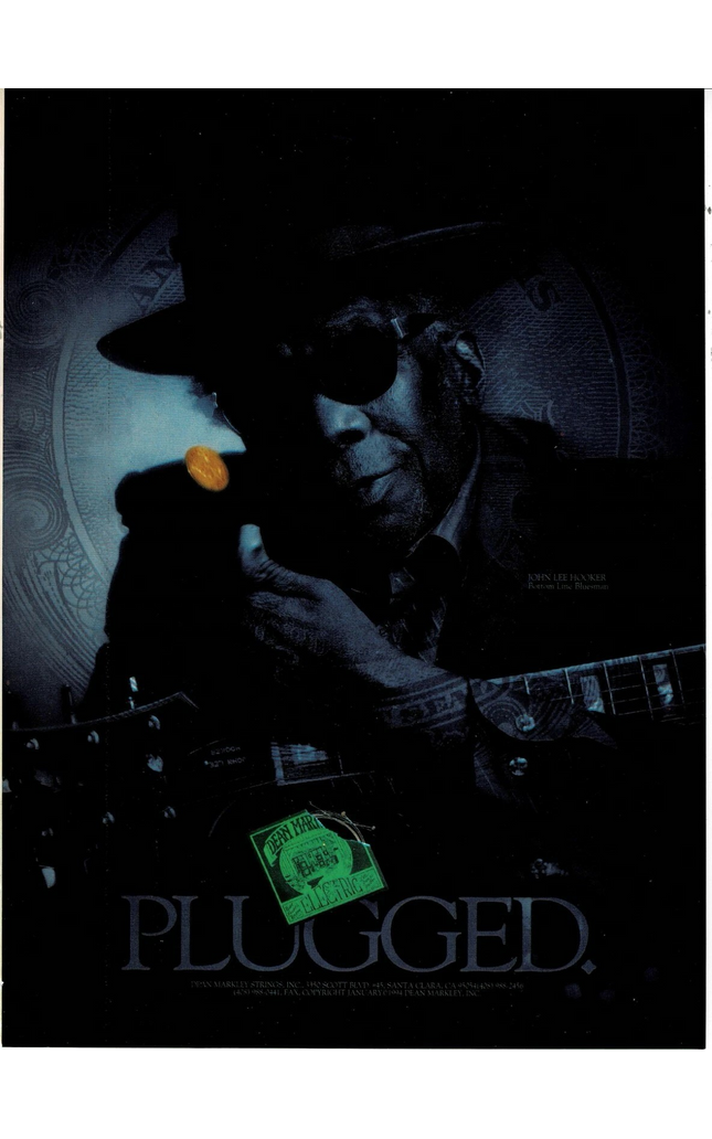 Dean Markley Strings - John Lee Hooker - 1994 Print Advertisement
