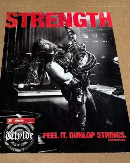 Dunlop - ZAKK WYLDE of BLACK LABEL SOCIETY - 2011 Print Advertisement