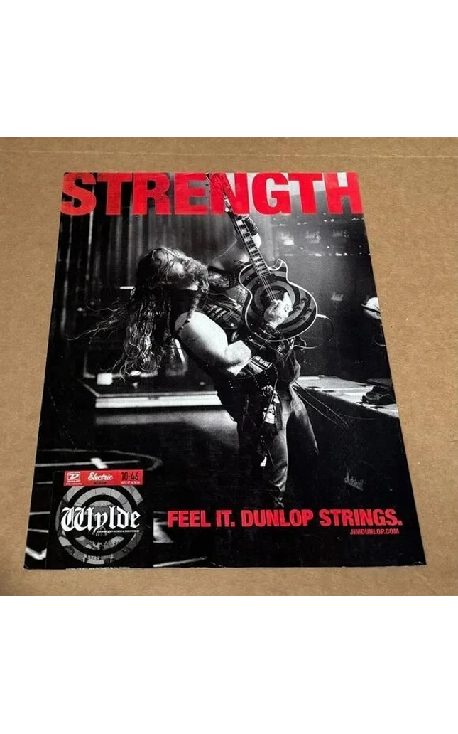 Dunlop - ZAKK WYLDE of BLACK LABEL SOCIETY - 2011 Print Advertisement