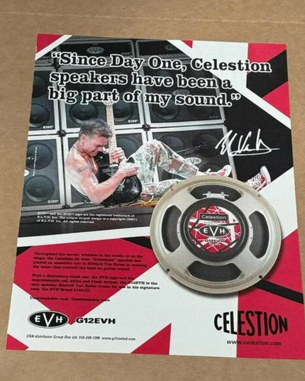 CELESTION SPEAKERS EVH - EDDIE VAN HALEN - 2008 Print Advertisement