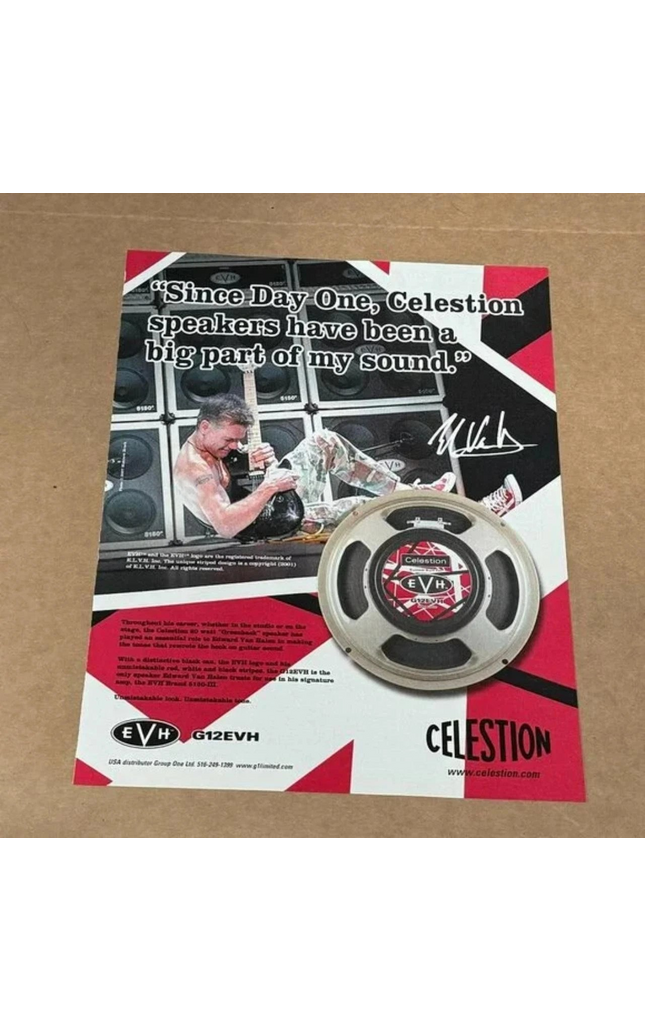 CELESTION SPEAKERS EVH - EDDIE VAN HALEN - 2008 Print Advertisement