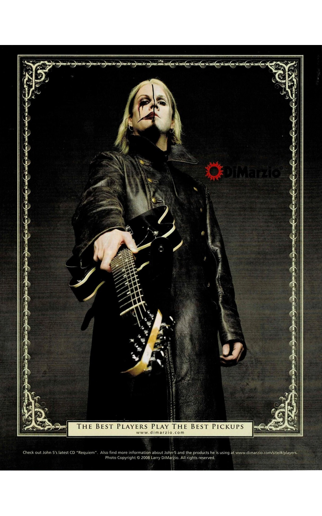 JOHN 5 - DiMarzio Pickups - 2008 Print Advertisement